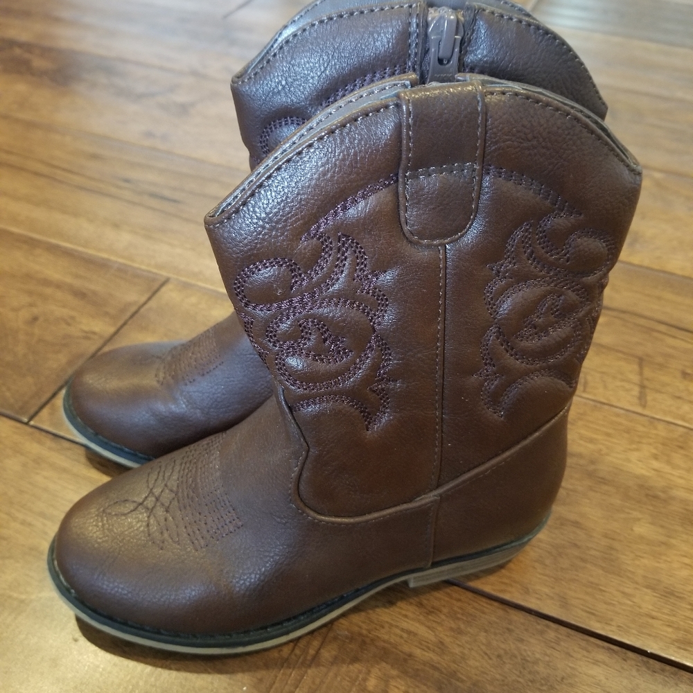 Cat and Jack toddler girl western boot, size 11